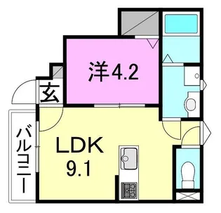 Casa Pacifica ParkSide East【101号室】の間取り