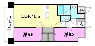 ブライムタワー古川【1302号室】の間取り