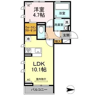 カトレア3【203号室】の間取り