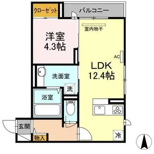 K.K.コスモス【202号室】の間取り