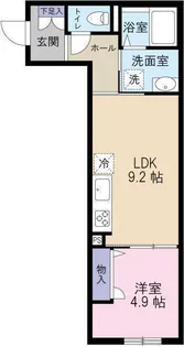 PONTEもりまつ【101号室】の間取り