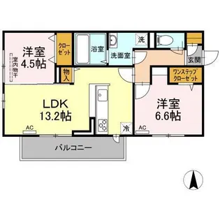 プレジデント持田 A棟【201号室】の間取り