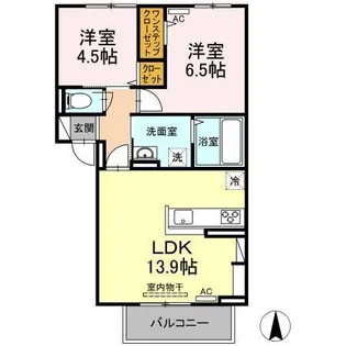 プレジデント持田 A棟【303号室】の間取り