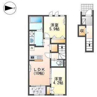 ロータス【202号室】の間取り