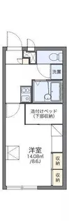 レオパレス古川【107号室】の間取り