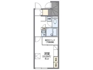 レオパレス柚壽之木【111号室】の間取り