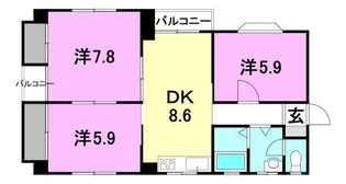 山田ハイツ【202号室】の間取り