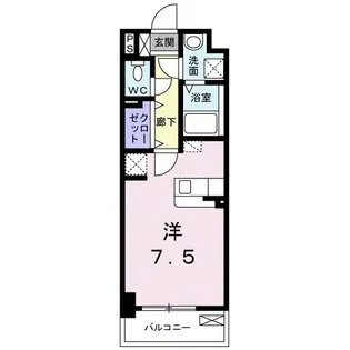 ルーベル中村【505号室】の間取り