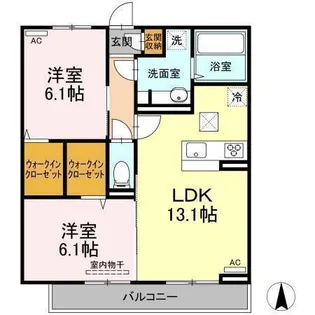 シオンK【102号室】の間取り