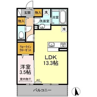 A&M朝生田 B棟【302号室】の間取り