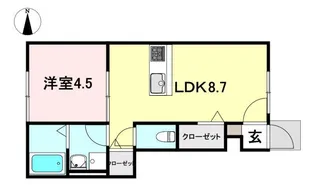 エクセレンス和泉北【102号室】の間取り