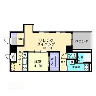 モンテ ルーチェ喜与町【203号室】の間取り