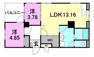 モンテ ルーチェ喜与町【404号室】の間取り