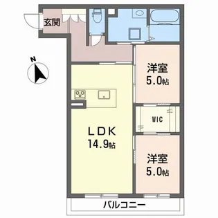 シャーメゾン石手白石【101号室】の間取り