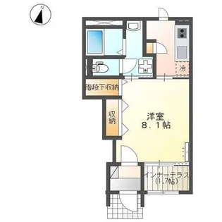 オアシスガーデン立花【107号室】の間取り