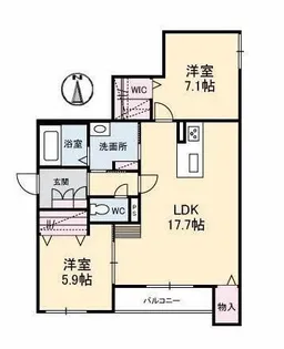 シャーメゾンクオリスタ【303号室】の間取り
