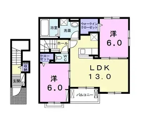 プレリメール【201号室】の間取り