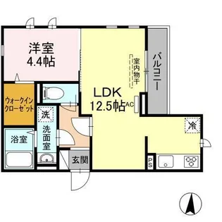 スペランツァ ドゥーエ【201号室】の間取り