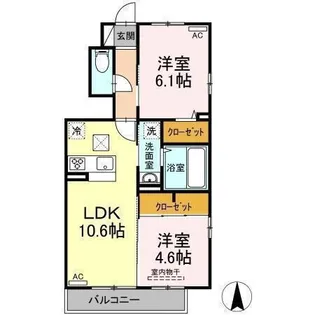 メゾン モアリヴェール【101号室】の間取り