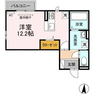 コモードN【202号室】の間取り