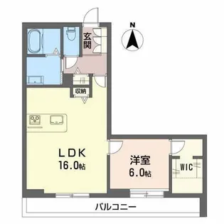 シャーメゾン小坂【101号室】の間取り