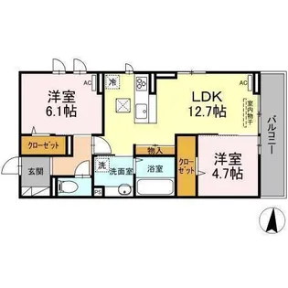 ヴィラ ドルチェ【101号室】の間取り