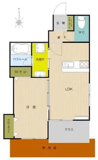 パルタージュ一里木【104号室】の間取り
