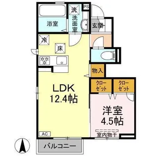 ルチルクォーツ【102号室】の間取り