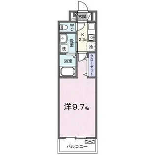 クレール【303号室】の間取り