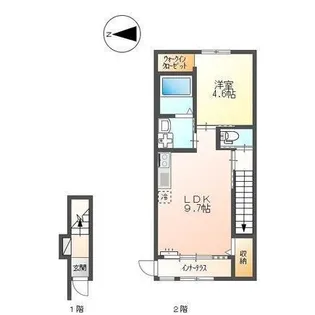 KUKUNA【201号室】の間取り