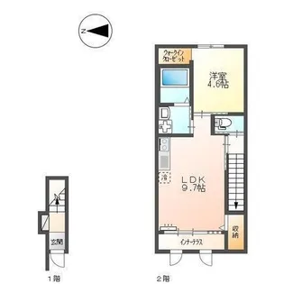 KUKUNA【203号室】の間取り