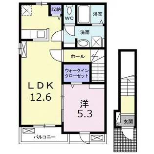 松山インター ヴィラ 東石井【201号室】の間取り