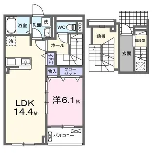 メゾン サクラメントサウス【305号室】の間取り