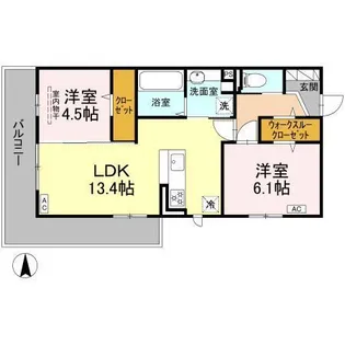 ベルマティーナ南松山【301号室】の間取り