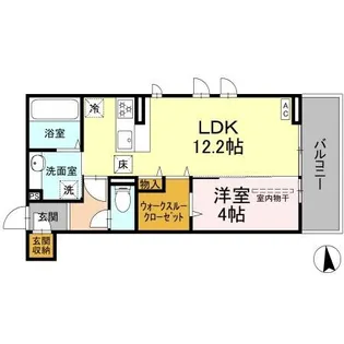 クランツ朝美【101号室】の間取り
