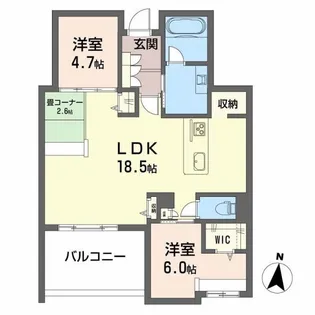 ルポ マノワール【301号室】の間取り
