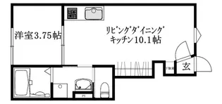 BELGRAVIA 鎌田駅前 PREMIUM【105号室】の間取り