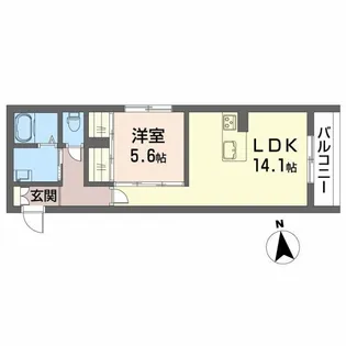 ほたる川【205号室】の間取り