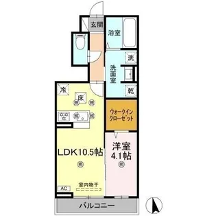 ペガサスルーチェ【101号室】の間取り