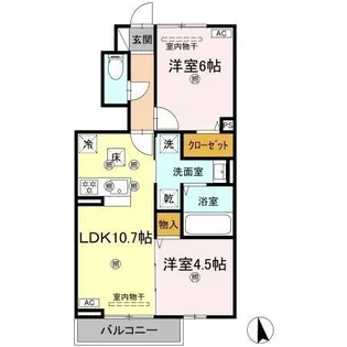 ペガサスルーチェ【105号室】の間取り