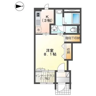 パルティール朝日ヶ丘【101号室】の間取り