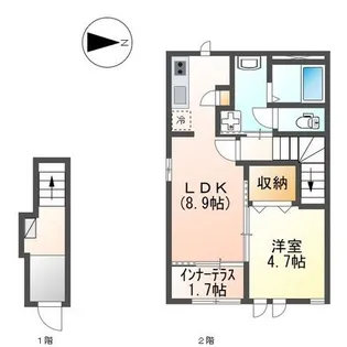 パルティール朝日ヶ丘【203号室】の間取り