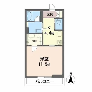 シャーメゾン セルディーナ【205号室】の間取り