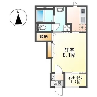 シャイン ウェスト【107号室】の間取り