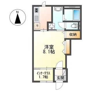 シャイン ウェスト【108号室】の間取り