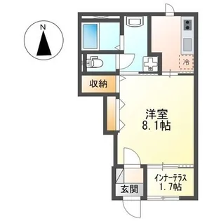 シャイン ウェスト【110号室】の間取り