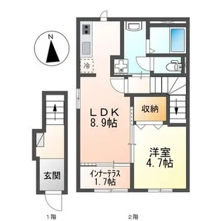 シャイン ウェスト【201号室】の間取り