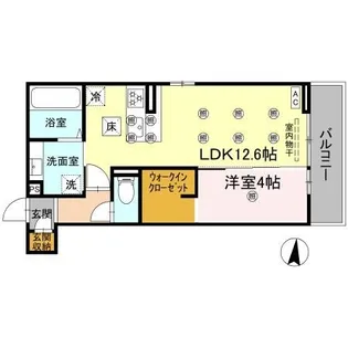 クランツ北井門B【101号室】の間取り