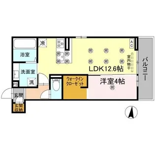 クランツ北井門B【201号室】の間取り