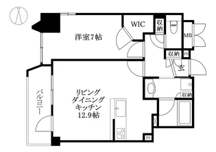 クレアホームズ松山大街道ザ プレミアム【201号室】の間取り